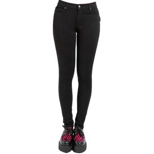 Tripp NYC Trash & Vaudeville Skinny Jeans‎ Womens 14S Black Leg Gothic Punk Emo